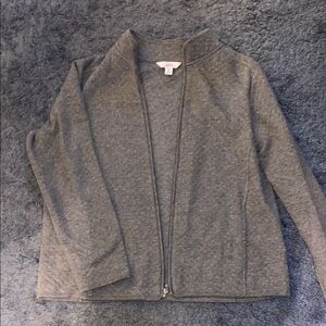 Croft & Barrow Gray Blazer Knit Suit Jacket
